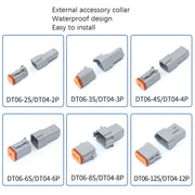 2 PCS DT04-4P / DT06-4S With Copper Car Water-resistant Connector Conductive Connection Terminal