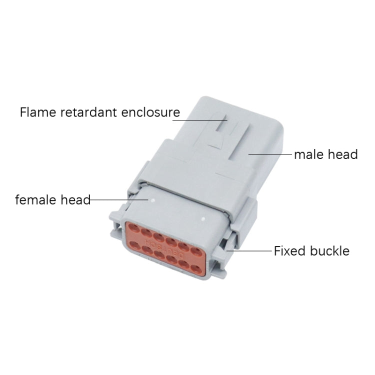2 PCS DT04-6P / DT06-6S With Copper Car Water-resistant Connector Conductive Connection Terminal