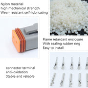 2 PCS DT04-8P / DT06-8S With Copper Car Water-resistant Connector Conductive Connection Terminal