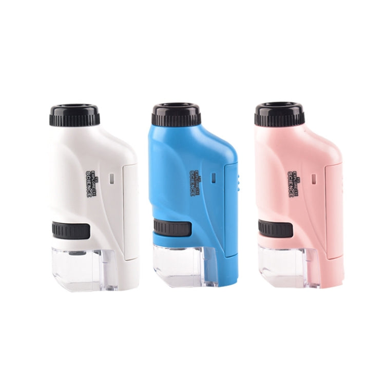 Children Handheld Portable Laboratory Equipment Microscope Toys, Colour: Lite + Bracket (White)