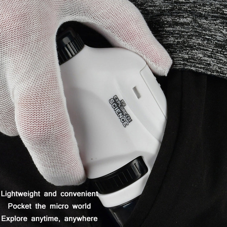 Children Handheld Portable Laboratory Equipment Microscope Toys, Colour: Lite + Bracket (White)