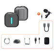 Outdoor Professional Noise-cancelling Wireless Lavalier Microphone Type-C+External Microphone - Microphone by elebest | Online Shopping South Africa | PMC TechLife | Buy Now Pay Later Mobicred