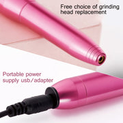 Aluminum Alloy Nail Grinding Machine USB Electric Nail Polish Remover(Gold)