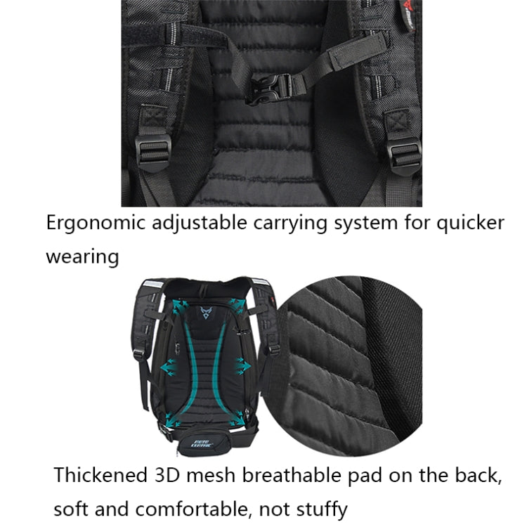 MOTOCENTRIC 11-MC-0077 Motorcycle EVA Turtle Shell Shape Riding Backpack(Blue)