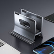 Oatsbasf 03880 H-type Alloy Laptop Gravity Automatic Storage Rack(Grey) - free shipping - PMC TechLife - Order now!