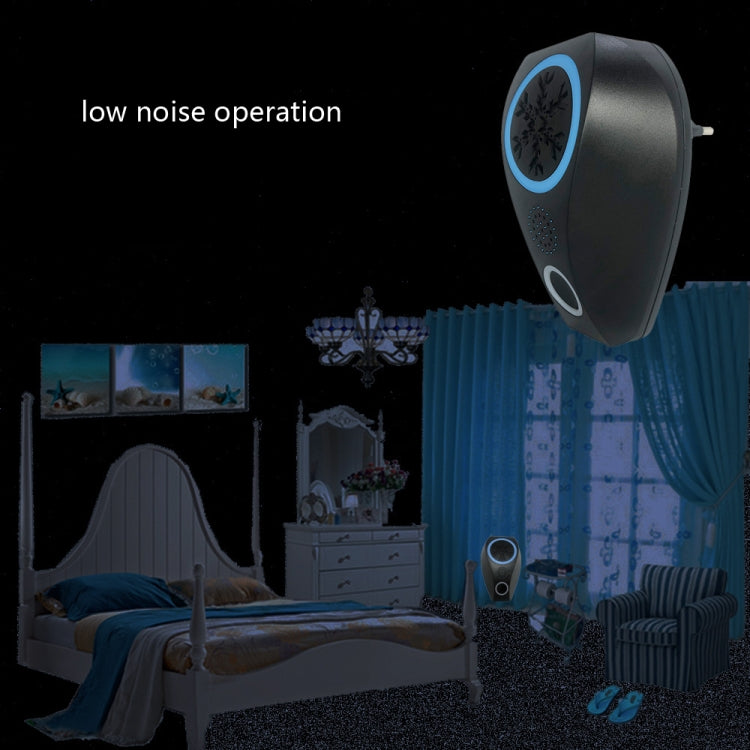 Snowflake Ultrasonic Mosquito Repellent Mouse Repellent, Specification: EU Plug(Black)