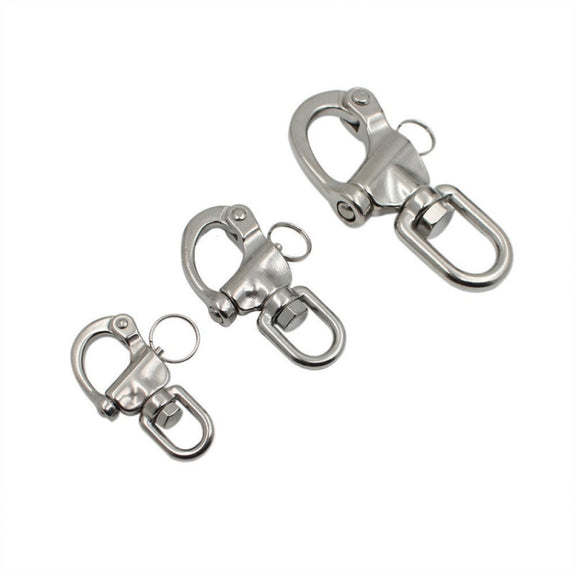 Yachting Sailing Stainless Steel Coil Type Rotary Spring Shackle, Specification: 70mm