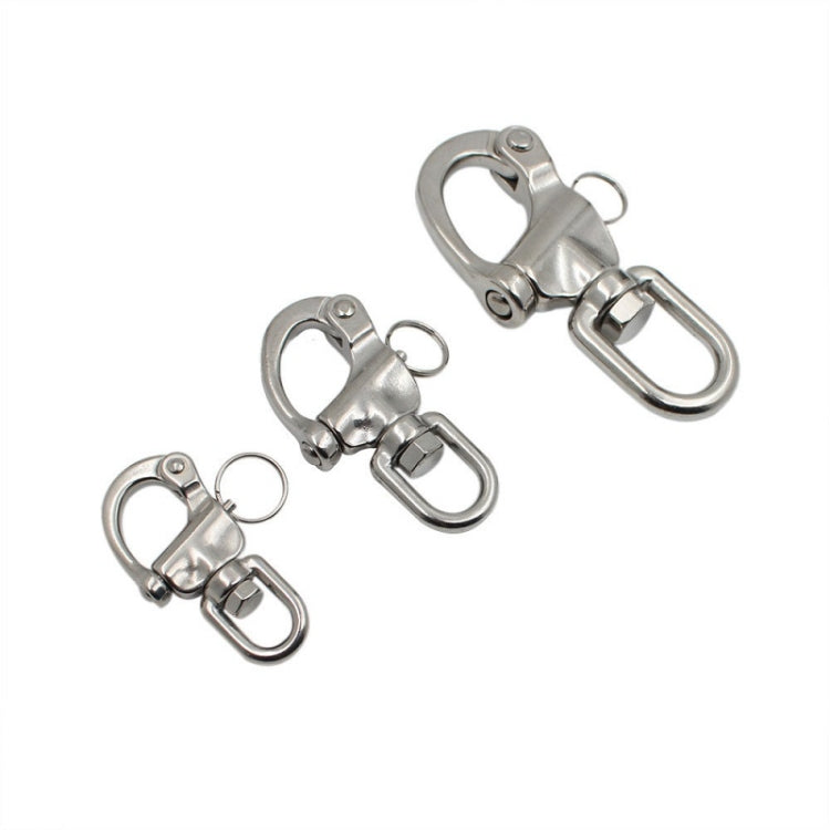 Yachting Sailing Stainless Steel Coil Type Rotary Spring Shackle, Specification: 128mm