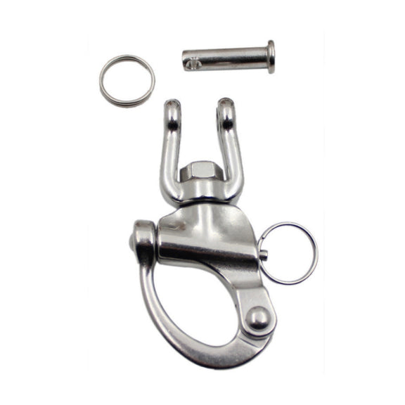 Yachting Sailing Stainless Steel Coil Type Rotary Spring Shackle, Specification: 128mm