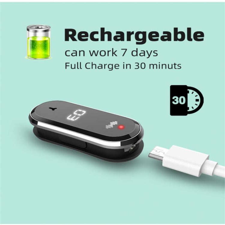 M21  Ultrasonic Mosquito Repellent Bracelet with Step Counter & Clock & Temperature Function(Black)