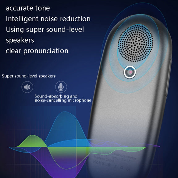 Travel Simultaneous Translator Scanning Recording Intelligent Voice Translator(Black)