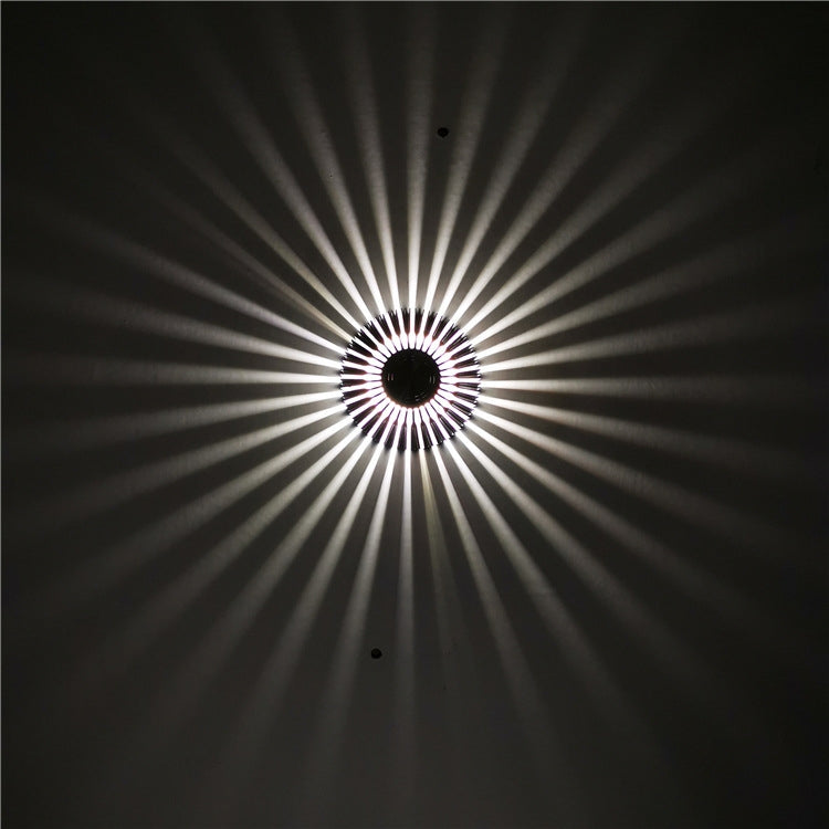 LED Aluminum Aisle Light Sunflower Corridor Lamp Decorative Light, Power source: Visible Installation 1W(White)
