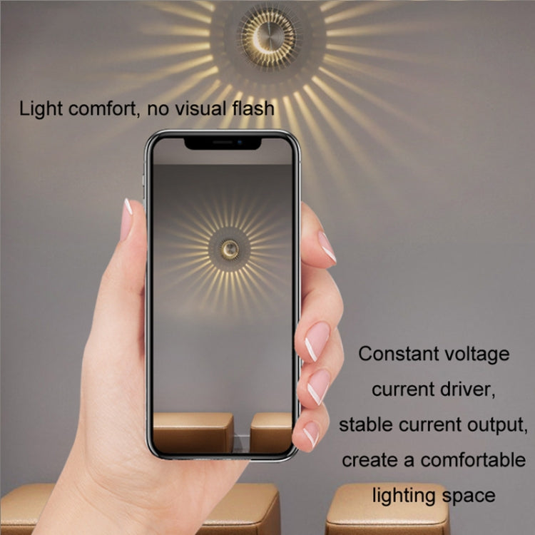 LED Aluminum Aisle Light Sunflower Corridor Lamp Decorative Light, Power source: Visible Installation 1W(Yellow)