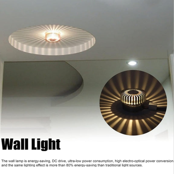 LED Aluminum Aisle Light Sunflower Corridor Lamp Decorative Light, Power source: Visible Installation 3W(Blue)