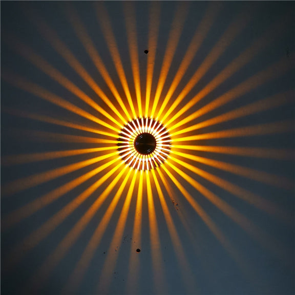 LED Aluminum Aisle Light Sunflower Corridor Lamp Decorative Light, Power source: Invisible Installation 3W(Yellow)