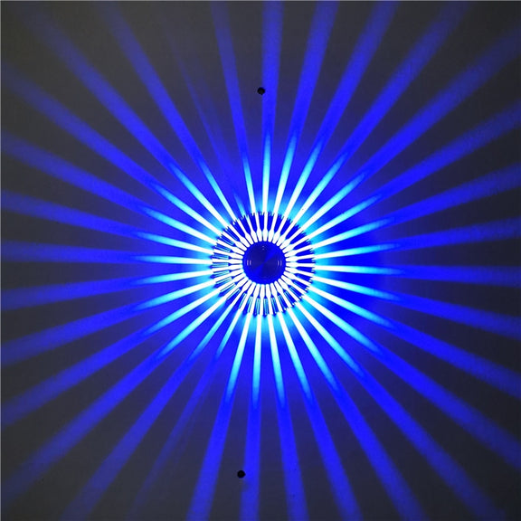 LED Aluminum Aisle Light Sunflower Corridor Lamp Decorative Light, Power source: Invisible Installation 3W(Blue)