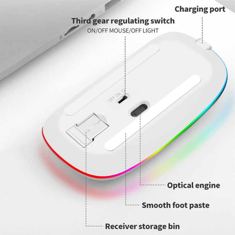 K-Snake BM110 RGB Lighting Effect Wireless Bluetooth Mouse(Black)