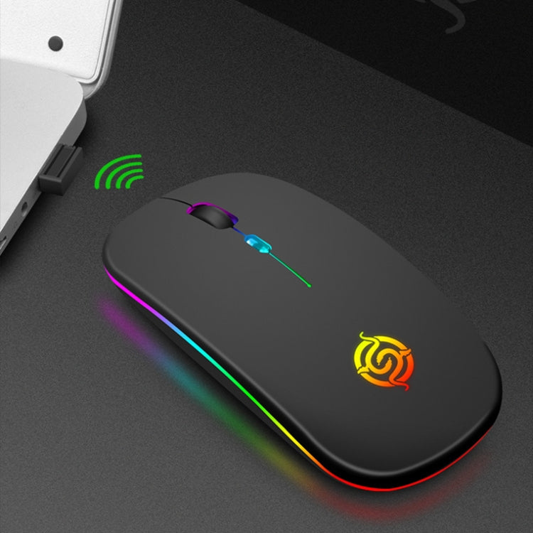 K-Snake BM110 RGB Lighting Effect Wireless Bluetooth Mouse(Black)
