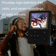 T69 Card Lyrics Synchronization Lossless Sound Quality MP4 Player, Style: Cross Button(White)