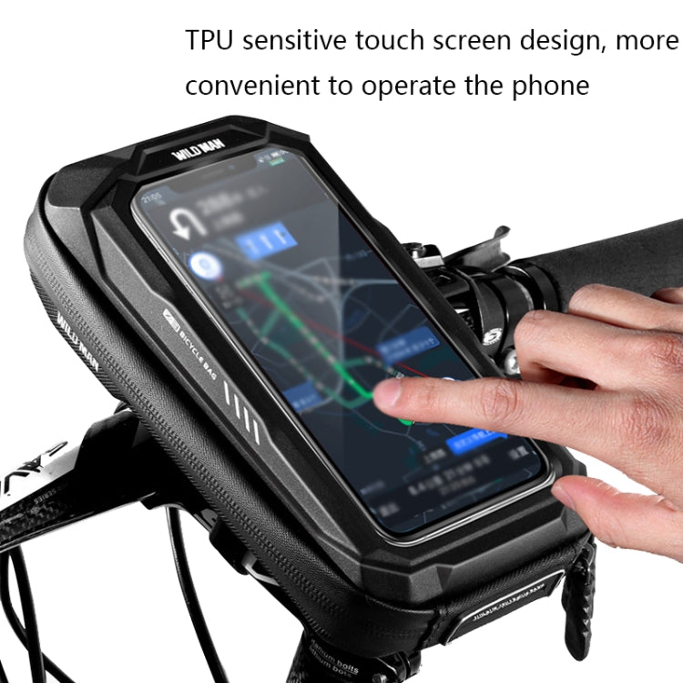 WILD MAN X3 0.5L EVA Hard Shell Bicycle Touch Screen Phone Bag(Red)