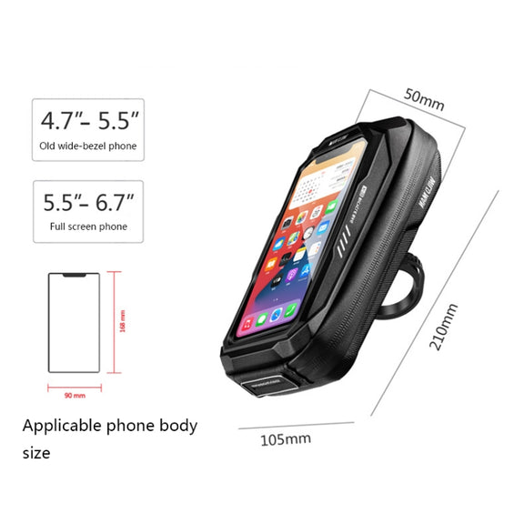 WILD MAN X3 0.5L EVA Hard Shell Bicycle Touch Screen Phone Bag(Red)