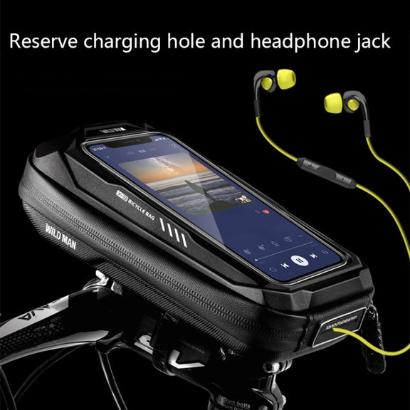 WILD MAN X3 0.5L EVA Hard Shell Bicycle Touch Screen Phone Bag(Red)