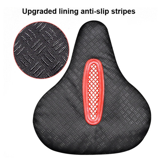 Bicycle Seat Cover Thickened Silicone Shock-absorbing Saddle Cover(Black)