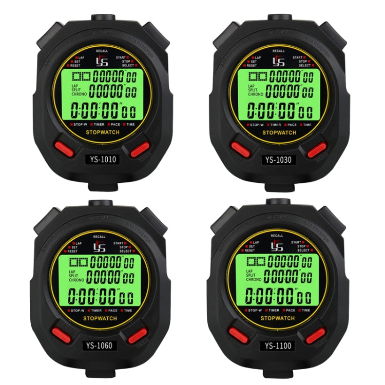 YS 3 Rows Display Luminous Stopwatch Timer Training Referee Stopwatch, Style: YS-1030 30 Memories