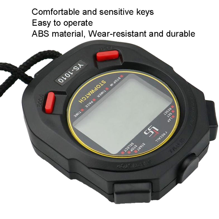 YS 3 Rows Display Luminous Stopwatch Timer Training Referee Stopwatch, Style: YS-1030 30 Memories