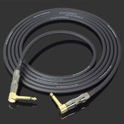 KGR Guitar Cable Keyboard Drum Audio Cable, Specification: 1m(Double Elbow Jack)