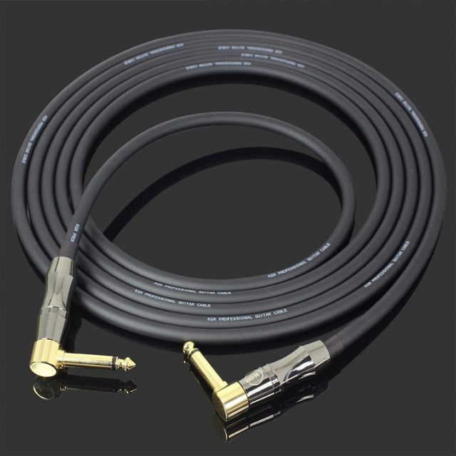 KGR Guitar Cable Keyboard Drum Audio Cable, Specification: 6m(Double Elbow Jack)