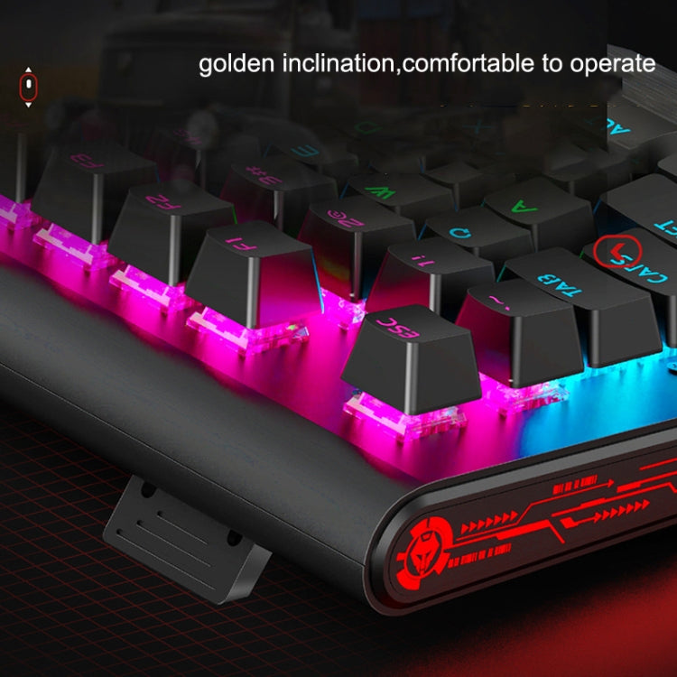 LANGTU K1000 104 Keys Game Luminous USB Handheld Wired Keyboard, Cable Length: 1.5m(Red Green Shaft)