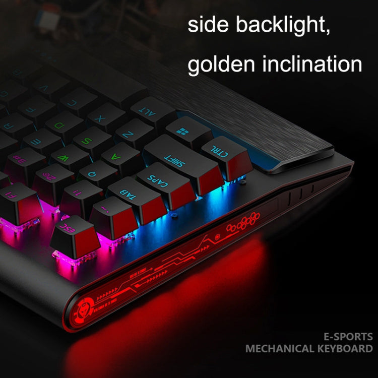 LANGTU K1000 104 Keys Game Luminous USB Handheld Wired Keyboard, Cable Length: 1.5m(Red Green Shaft)