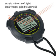 YS Stopwatch Timer Training Fitness Competition Stopwatch, Style: YS-730 30 Memories(Black)