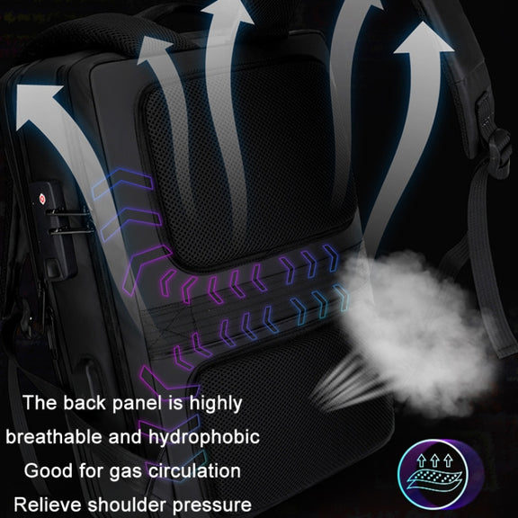 ABS Hard Shell Gaming Computer Backpack, Color: 15.6 inches (Silver)