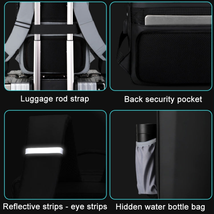 ABS Hard Shell Gaming Computer Backpack, Color: 17.3 inches (Black)