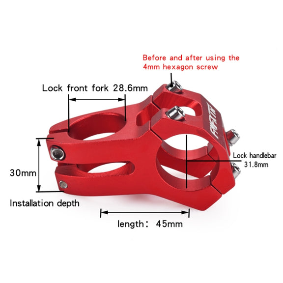 FMFXTR Mountain Bike Stem Tap Accessories Bicycle Hollow Riser(Silver)
