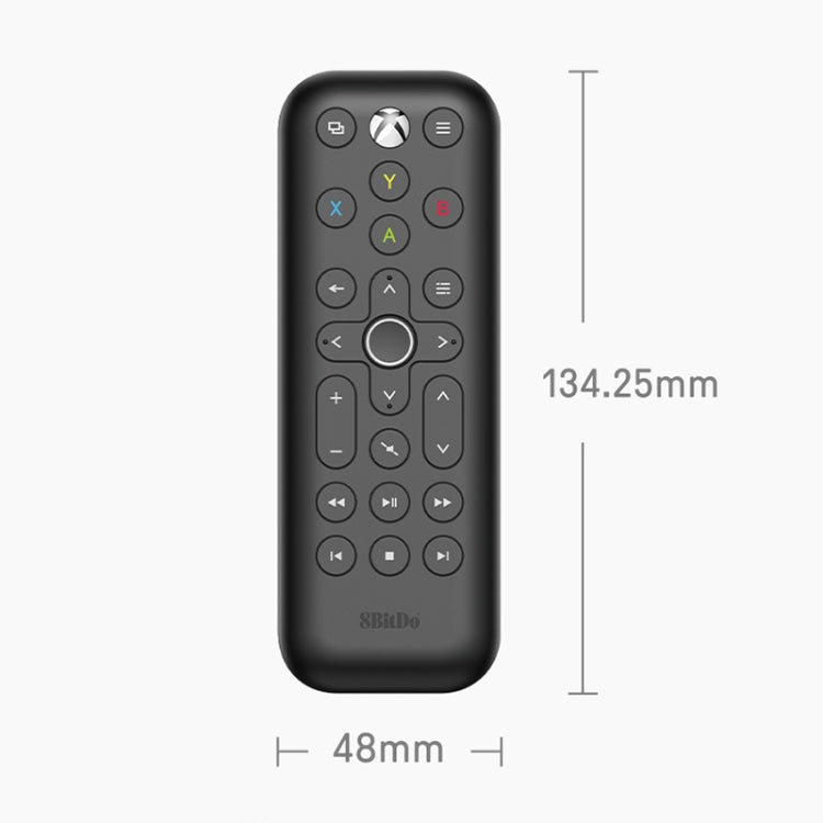 8BitDo Backlit Key Media Remote Control For Xbox, Style: Short Version (Black)