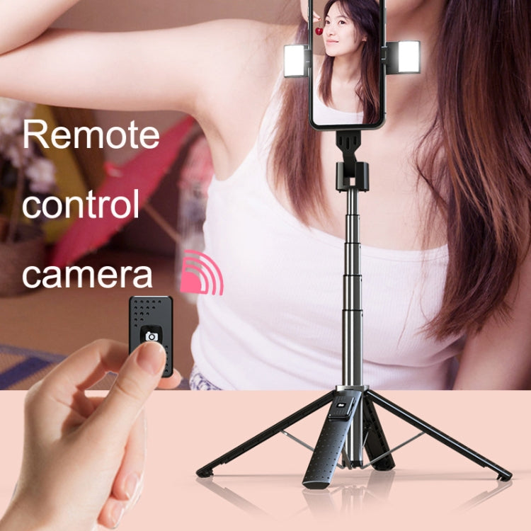 Phone Live Bracket Bluetooth Selfie Tripod, High: 104CM (Aluminum Alloy + Single Fill Light)