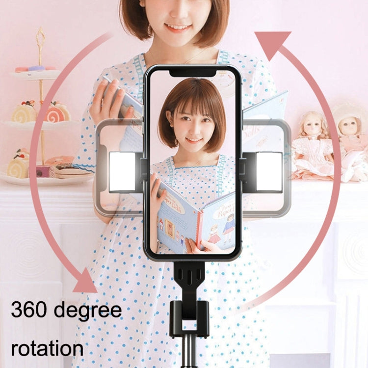 Phone Live Bracket Bluetooth Selfie Tripod, High: 102CM (Stainless Steel + Single Fill Light)