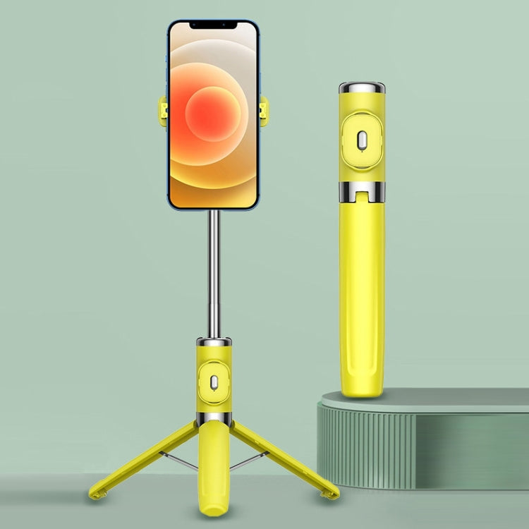 Integrated Reinforcement Keel Live Desktop Bluetooth Mobile Selfie Stick(Lemon Yellow)