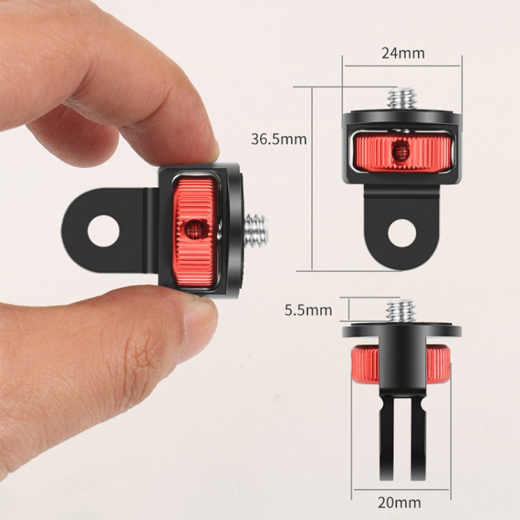 1/4 Inch Screw Converter Tripod Adapter for Sport Camera(Red Titanium)