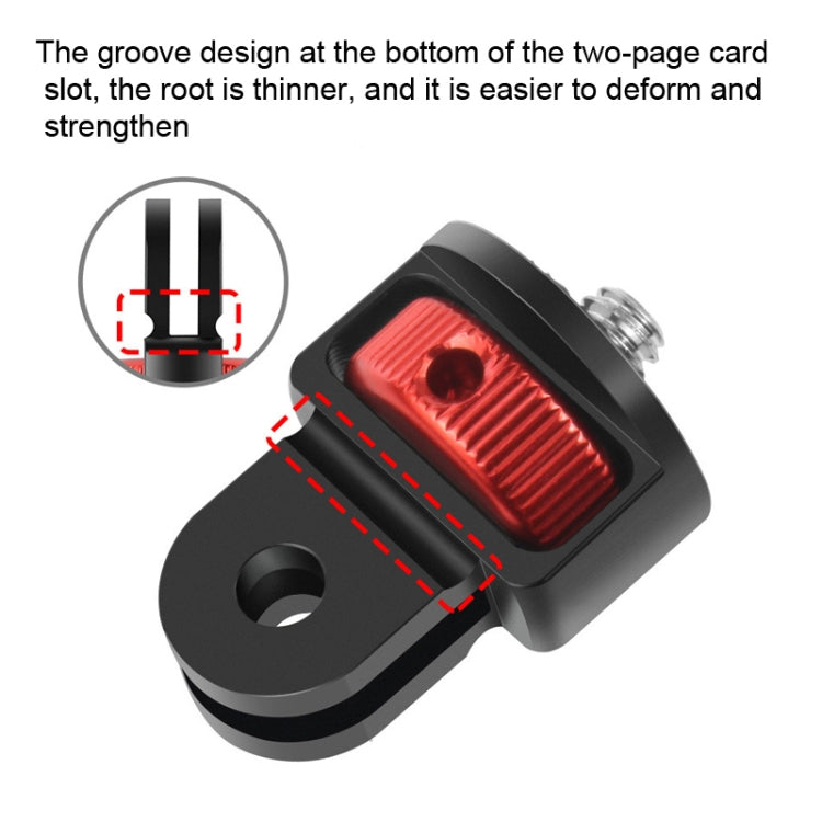 1/4 Inch Screw Converter Tripod Adapter for Sport Camera(Red Titanium)