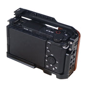 Alloy Rabbit Cage With Wooden Handle for Sony ZV-E10 Camera(Black)