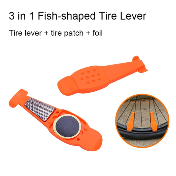 Multifunctional Bicycle Tire Changing Tool, Color: Black