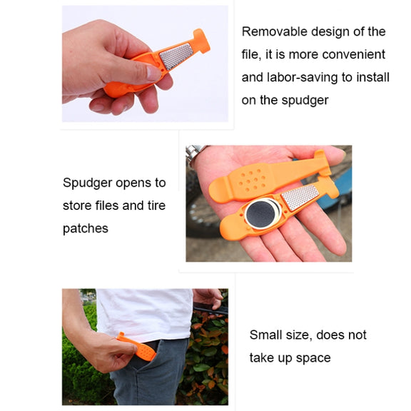 Multifunctional Bicycle Tire Changing Tool, Color: Black