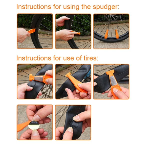 Multifunctional Bicycle Tire Changing Tool, Color: Green+5 Tire Patches