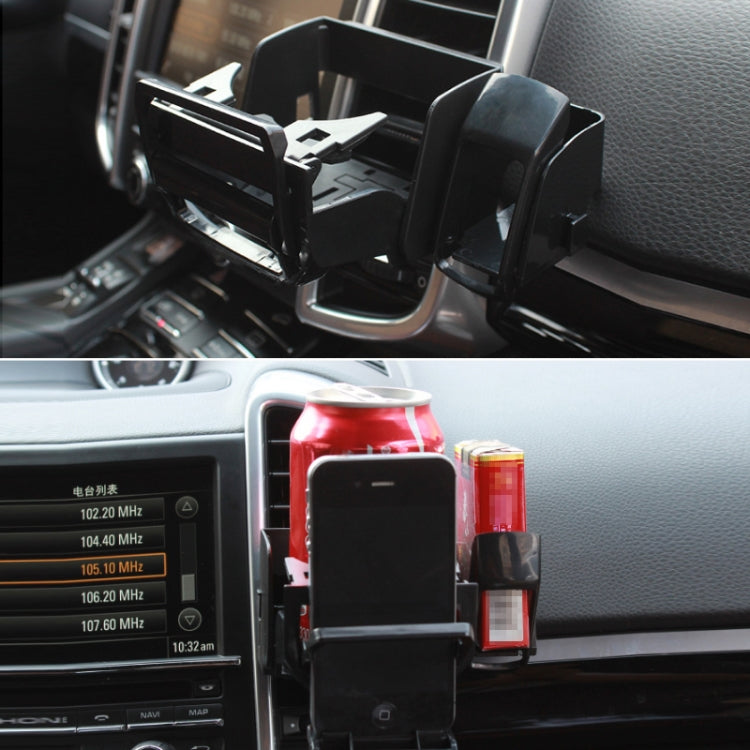 2 PCS SD-1012 Car Multifunctional Drink Holder Garbage Box(Silver)