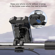 L101+M011 Outdoor Cycling Mechanical Locking Phone Holder(Red)