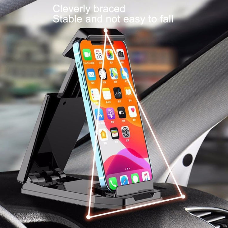 Mobile Phone Tablet Car Holder Suction Cup Instrument Fixed Bracket, Color: Red Leather Pattern